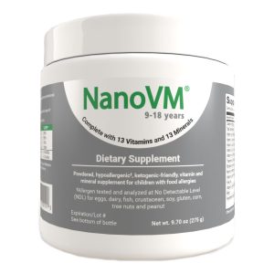 SOLACE NUTRITION NanoVM® 9 – 18 Years Dietary Supplement, 275-gram jar 1918