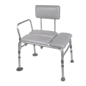 DRIVE DEVILBISS HEALTHCARE drive™ Aluminum Knocked Down Bath Transfer Bench, 17¾ – 21¾ Inch Seat Height 12005KD-1