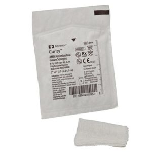 CARDINAL Curity™ AMD™ Sterile Antimicrobial Gauze Sponge, 2 x 2 Inch, 8-Ply 2506-