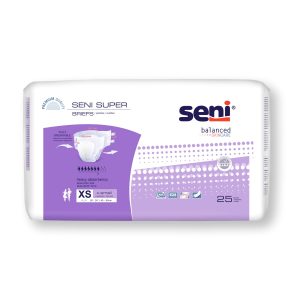 TZMO USA INC Seni® Super Heavy Absorbency Incontinence Brief, Extra Small S-XS25-BS1