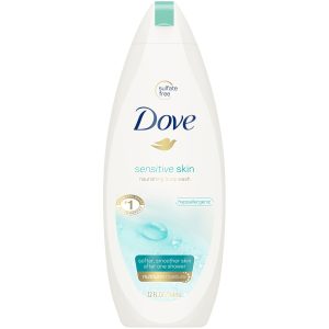 UNILEVER Dove® Sensitive Skin Body Wash, Unscented, 12-ounce Bottle 01111112212
