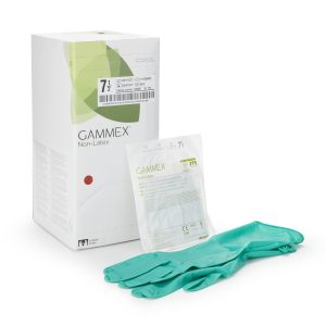 ANSELL Gammex® Non-Latex Polyisoprene Surgical Glove, Size 7.5, Green 8515