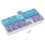 APOTHECARY PRODUCTS Ezy Dose® Pill Organizer, 5/8 x 1-1/4 x 7-1/4 Inch 67471