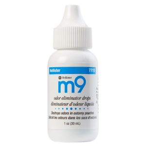 HOLLISTER m9 Odor Eliminator Drops, 1 oz. Bottle, Unscented 7715