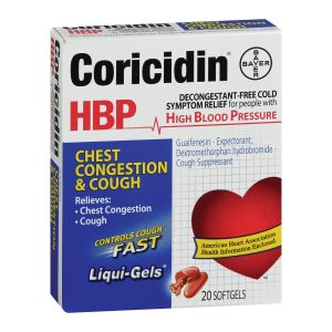 BAYER Coricidin® HBP Guaifenesin / Dextromethorphan Cold and Cough Relief 11523715802