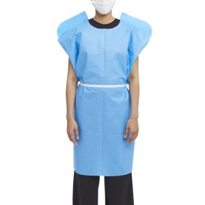 MCKESSON BRAND McKesson Patient Exam Gown, One Size Fits Most, Blue 18-831