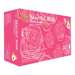 HARPS USA INC StarMed® Rose Nitrile Exam Glove, Medium, Pink SMNR203