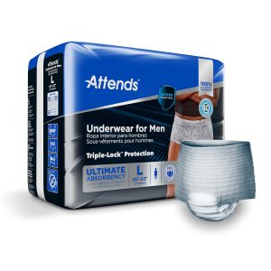 ATTENDS HEALTHCARE PRODUCTS Attends® Discreet Men's Underwear, Level 5, Large ADUM35