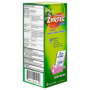 J & J SALES Children's Zyrtec Cetirizine Allergy Relief 50580072105