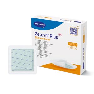 HARTMANN Zetuvit® Plus Silicone Border Super Absorbent Dressing, 7 x 7 Inch 413924