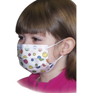 ASPEN SURGICAL PRODUCTS Precept® Medical Products Pediatric Procedure Mask, Happy Face Print 15150