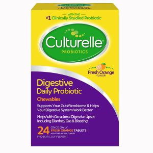 I-HEALTH INC Culturelle® Digestive Daily Probiotic Chewables Tablets Fresh Orange 049100400228
