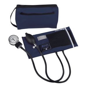 MABIS HEALTHCARE Mabis® Match Mates Manual Aneroid Sphygmomanometer with Cuff, Dark Blue 01-160-241