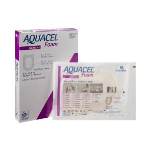 CONVATEC Aquacel® Silicone Adhesive with Border Silicone Foam Dressing, 5½ x 8 Inch 420625