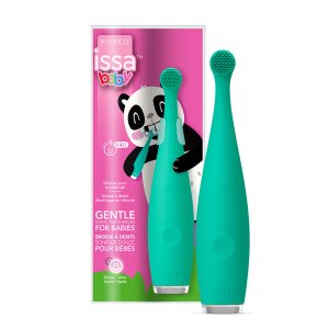 FOREO INC ISSA™ baby Soft Silicone Sonic Toothbrush, Kiwi Green Panda F9892