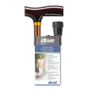 DRIVE DEVILBISS HEALTHCARE drive™ Aluminum Folding Cane, 33 – 37 Inch Height RTL10304BZ