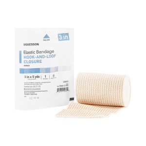 MCKESSON BRAND McKesson hook-and-loop closure Elastic Bandage, 3 Inch x 5 Yard 16-1033-3-STR