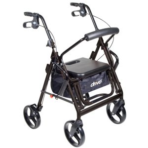 DRIVE DEVILBISS HEALTHCARE drive™ Duet Four-Wheel Rollator, Black 795BK