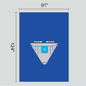 Welmed Sterile Knee Arthroscopy Drape with Pouch, 91 x 124 Inch 1222-8510