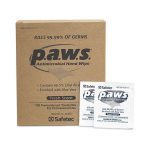 SAFETEC OF AMERICA P.A.W.S. Hand Sanitizing Wipes, Individual Packets 34400