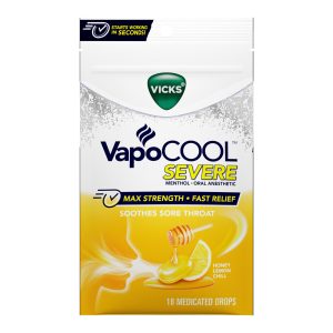 PROCTER & GAMBLE Vicks VapoCool Severe Menthol Oral Anesthetic Drops Honey Lemon Chill 32390004129