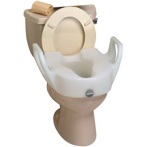 MADDAK Lock-On Elevated Toilet Seat with Arms 725753111