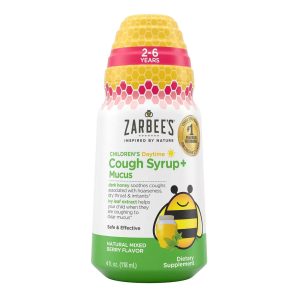 J & J SALES Zarbee's Children's Daytime Cough Syrup + Mucus, Mixed Berry, 4-ounce bottle 30045066407