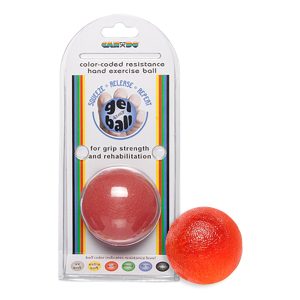 FABRICATION ENTERPRISES CanDo® Standard Circular Gel Squeeze Ball, Red, Light 10-1492