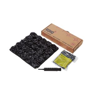 CROWN THERAPEUTICS ROHO® Mosaic® Seat Cushion, 18 in. W x 18 in. D, Foam, Black, Inflatable MOS1818CA