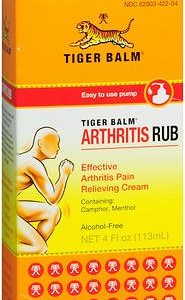 PRINCE OF PEACE ENTERPRISES Tiger Balm® Arthritis Rub, 11% Camphor and 11% Menthol, 4-ounce Pump Bottle 62003042204