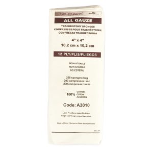 AMD Ritmed Tracheostomy Dressing, 4 x 4 Inch, 12-Ply A3010