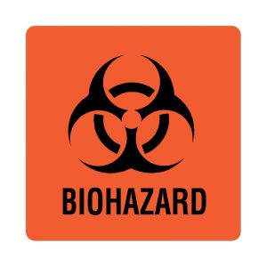 UNITED AD LABEL United Biohazard Warning Label, 6 x 6 Inch ULBH051