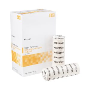 MCKESSON BRAND McKesson Double hook-and-loop closure Elastic Bandage, 6 Inch x 5 Yard 16-2033-6