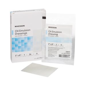 MCKESSON BRAND McKesson Oil Emulsion Impregnated Dressing, 3 x 8 Inch 61-77042