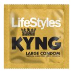 TOTAL ACCESS GROUP Lifestyles® Kyng Lubricated Latex Condom, Large LFKY9800C8