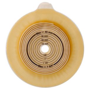 COLOPLAST Assura® Flat Ostomy Barrier, Pre-cut to Fit 20 mm Stoma Opening, Green Match 14251