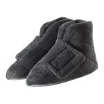 SILVERTS ADAPTIVE LLC Silverts® Women's Extra Wide Swollen Feet Slippers, Black, Large SV10390_SV2_L