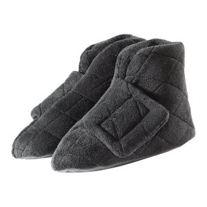 SILVERTS ADAPTIVE LLC Silverts® Women's Extra Wide Swollen Feet Slippers, Black, Large SV10390_SV2_L