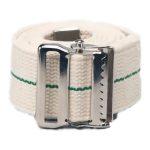 TIDI PRODUCTS Posey Cotton Gait Belt, White with Green Stripes, 66 Inches 6556