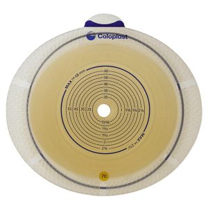 COLOPLAST SenSura® Flex Flat Ostomy Barrier, Trim to fit 10 – 68 mm Stoma Opening, Yellow 10103