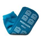 MCKESSON BRAND McKesson Slipper Socks, Single Tread, Adult Size, Teal 16-A-3828
