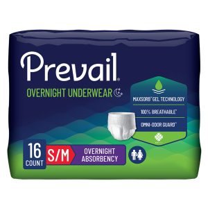 FIRST QUALITY PRODUCTS LLC Prevail® Overnight Absorbent Underwear, Small PVX-512