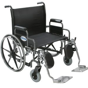 DRIVE DEVILBISS HEALTHCARE drive™ Sentra Extra HD Bariatric Wheelchair, 24-Inch Seat Width STD24DDA-ELR