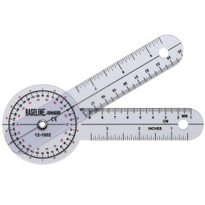 FABRICATION ENTERPRISES Baseline® 360° Head Plastic Goniometer, 6 Inch Arms 12-1002