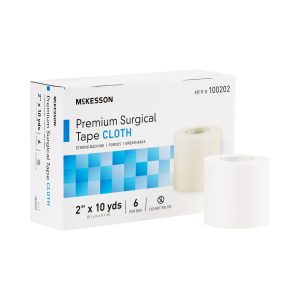 MCKESSON BRAND McKesson Silk-Like Cloth Medical Tape, 2 Inch x 10 Yard, White 100202