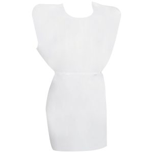 MCKESSON BRAND McKesson Patient Exam Gown, One Size Fits Most, White 18-10846