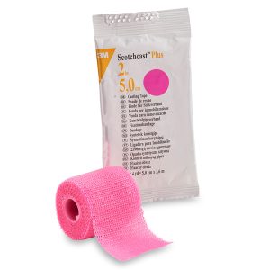 SOLVENTUM CORPORATION 3M™ Scotchcast™ Plus Bright Pink Cast Tape, 2 Inch x 4 Yard 82002X