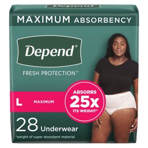 KIMBERLY CLARK Depend® Fresh Protection™ Women's Maximum Absorbency Underwear, Large 53743