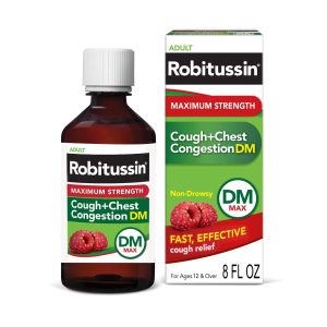 GLAXO CONSUMER PRODUCTS Robitussin Adult Cough + Chest Congestion DM Liquid Maximum Strength, 8 ounces 00031873918