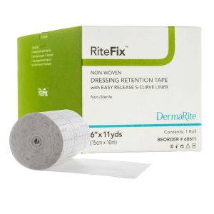 SION BRANDS LLC RiteFix™ Nonwoven Dressing Retention Tape, 6 Inch x 11 Yard, White 68611